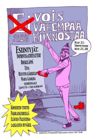 Vois v�hemp�� kiinnostaa-festivaalimainos